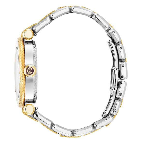 Charriol NAVIGATOR SURF 36MM AUTOMATIC CALIBRE WHITE DIAL WHITE BEZEL STEEL BICOLOR INTERCHANGEABLE BRACELET Watch