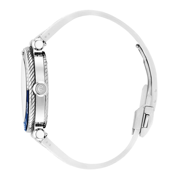 Charriol NAVIGATOR SURF 41MM AUTOMATIC CALIBRE WHITE LUMINOVA DIAL BLUE AND WHITE BEZEL WHITE RUBBER INTERCHANGEABLE BRACELET Watch