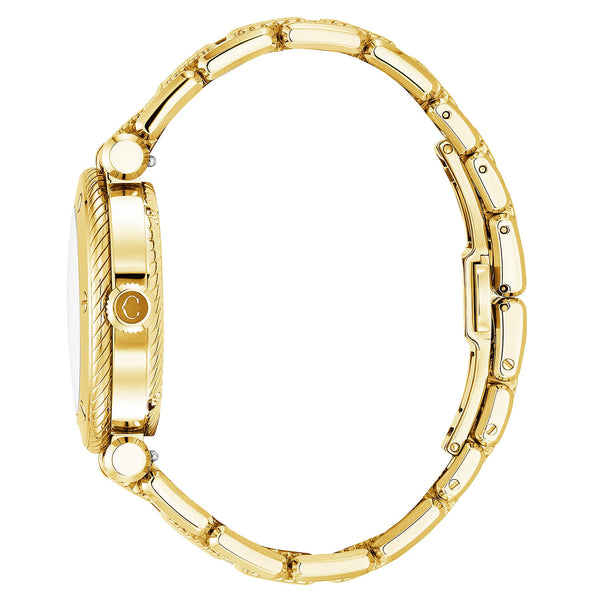 Charriol NAVIGATOR SURF GMT 36MM QUARTZ GMT CALIBRE WHITE DIAL 6 SCREWS BEZEL STEEL YELLOW GOLD PVD INTERCHANGEABLE BRACELET Watch