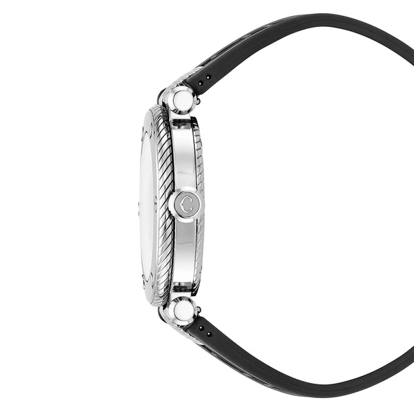 Charriol NAVIGATOR SURF GMT 41MM AUTOMATIC CALIBRE WHITE DIAL WITH BLACK & WHITE RING STEEL WITH 6 SCREWS BEZEL BLACK RUBBER INTERCHANGEABLE BRACELET Watch