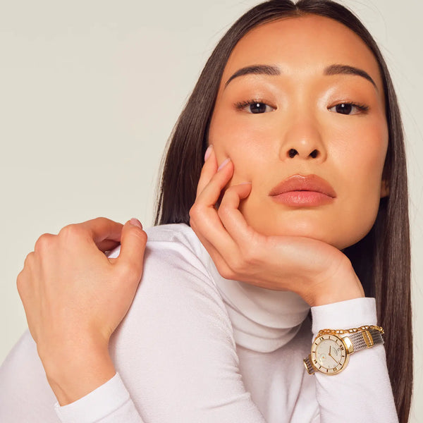 Charriol ST TROPEZ 30MM QUARTZ CALIBRE MOTHER-OF-PEARL WITH 10 DIAMONDS DIAL MOTHER-OF-PEARL BEZEL STEEL CABLE BRACELET Watch