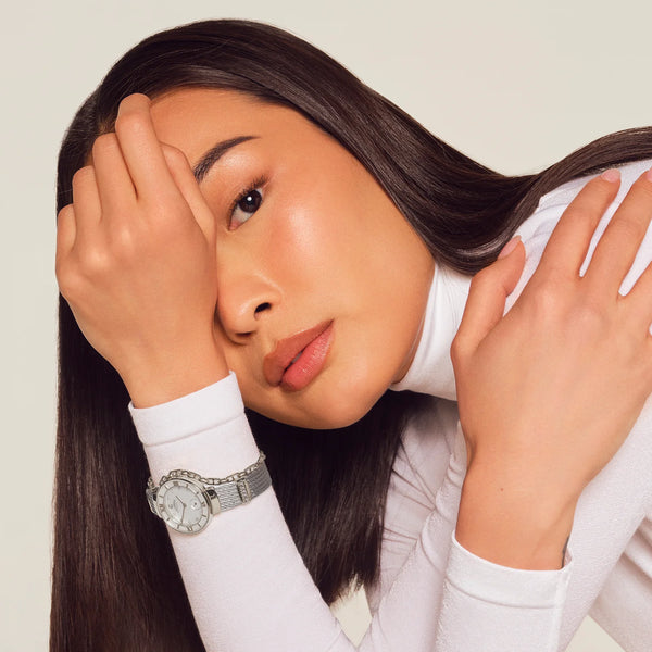 Charriol ST TROPEZ® 30MM QUARTZ CALIBRE MOTHER-OF-PEARL WITH 10 DIAMONDS MOTHER-OF-PEARL BEZEL STEEL CABLE BRACELET & STEEL DECORS Watch