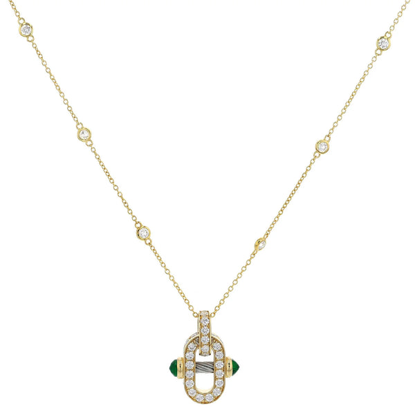 charriol St Tropez® Mariner necklace 18KT Emeralds Necklace and Pendants