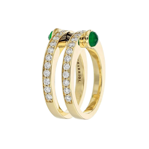 Charriol St Tropez® Mariner Ring 18KT Emerals Ring