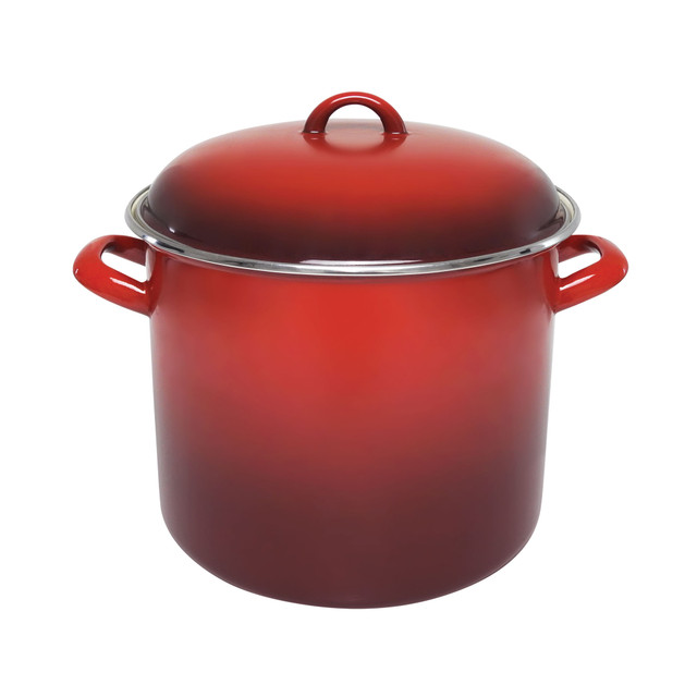 chasseur 24 x 20cm/8.2L Enamel Stock Pot - Red