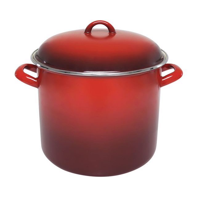 chasseur 28 x 24cm/14L Enamel Stock Pot - Red
