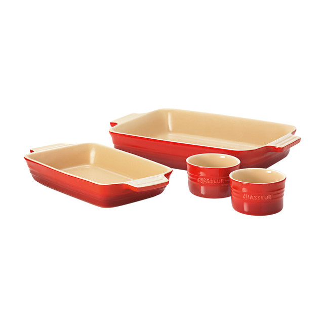 chasseur 4 Piece Baking Set - Red