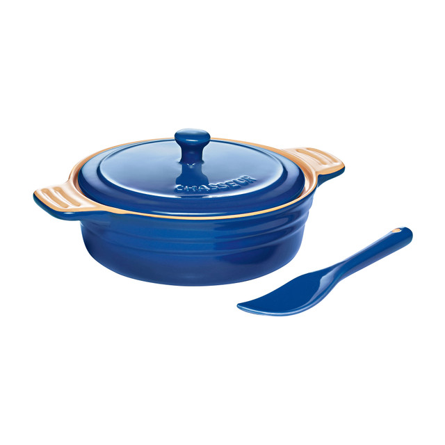 chasseur Camembert Baker with Cheese Spreader Blue
