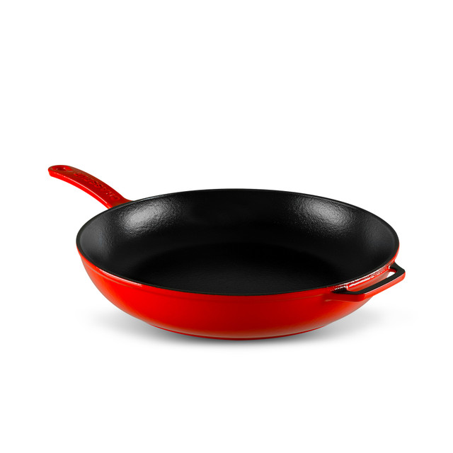Chasseur Fry Pan With Cast Handle 28cm Inferno Red