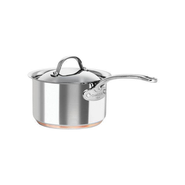 chasseur Le Cuivre18 x 11cm/2.6L Saucepan with Lid