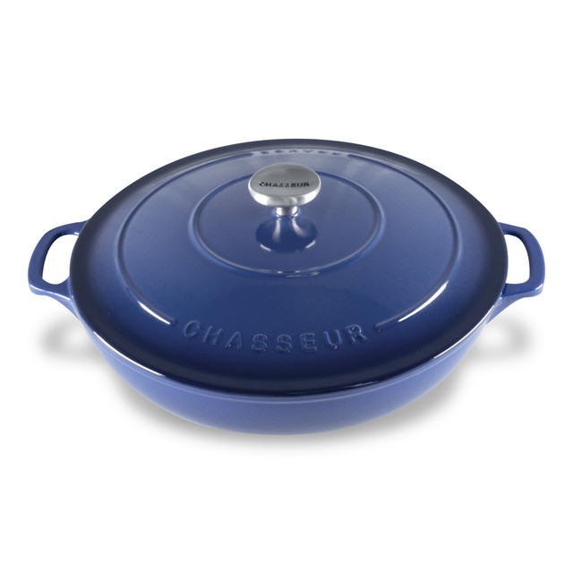 chasseur Low Round Casserole 30cm/2.5 Litre Azure
