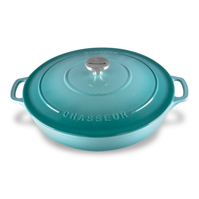 chasseur Low Round Casserole 30cm/2.5 Litre Quartz