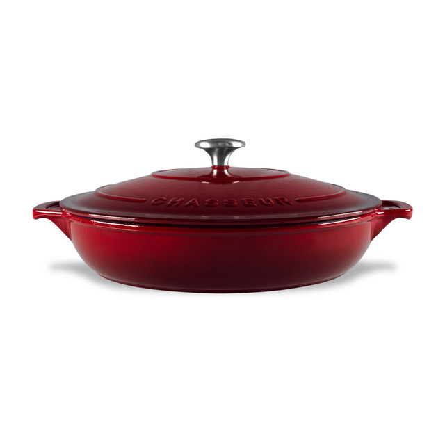 Chasseur Low Round Casserole 30cm/2.5L Bordeaux