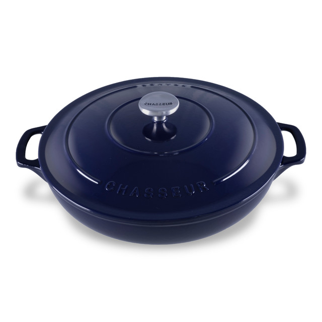chasseur Low Round Casserole 30cm/2.5L French Blue