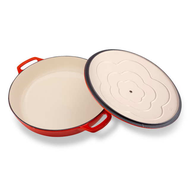 Chasseur Low Round Casserole 30cm/2.5L Inferno Red