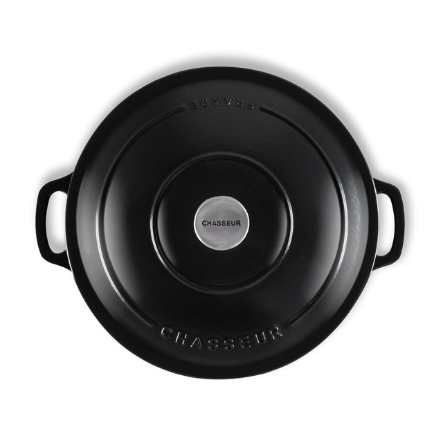 Chasseur Low Round Casserole 30cm/2.5L Matte Black
