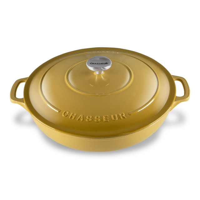 chasseur Low Round Casserole 30cm/2.5L Mustard