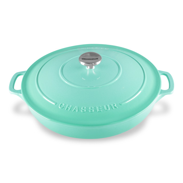 chasseur Low Round Casserole 30cm/2.5L Peppermint