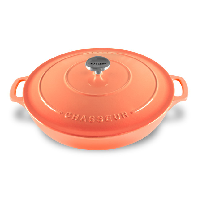 chasseur Low Round Casserole 30cm/2.5L Salmon