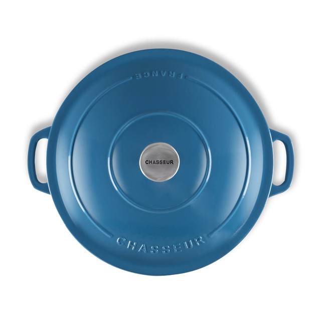 Chasseur Low Round Casserole 30cm/2.5L Sky Blue