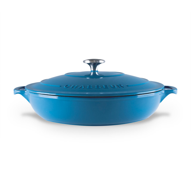 Chasseur Low Round Casserole 30cm/2.5L Sky Blue