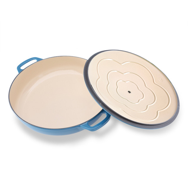 Chasseur Low Round Casserole 30cm/2.5L Sky Blue