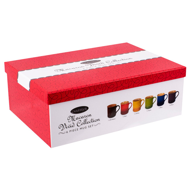 Chasseur Macaron Vivid 6-Piece Mug Set