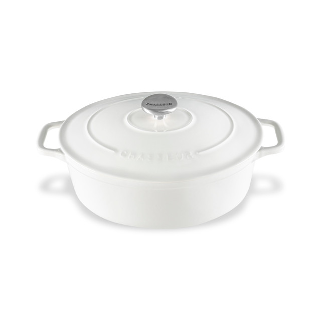 chasseur Oval French Oven 27cm/4L Brilliant White