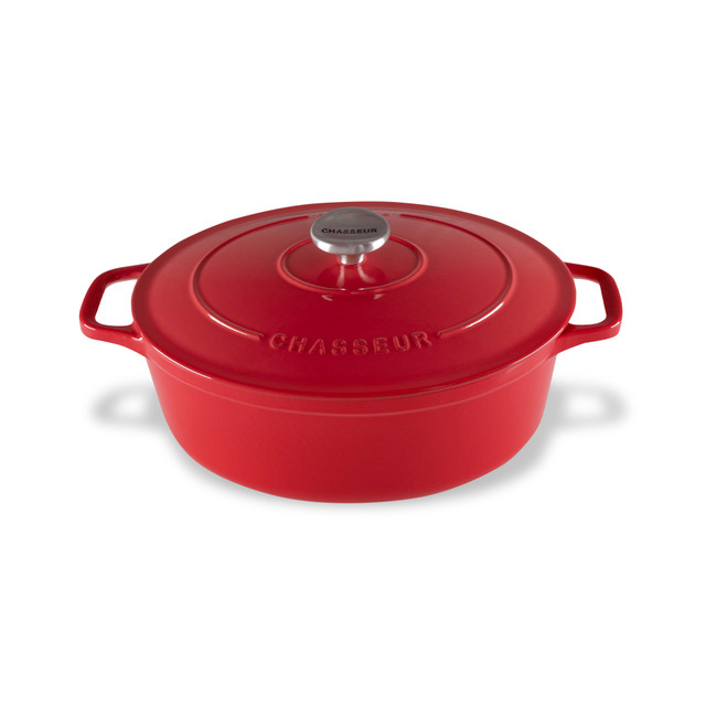 chasseur Oval French Oven 27cm/4L Federation Red