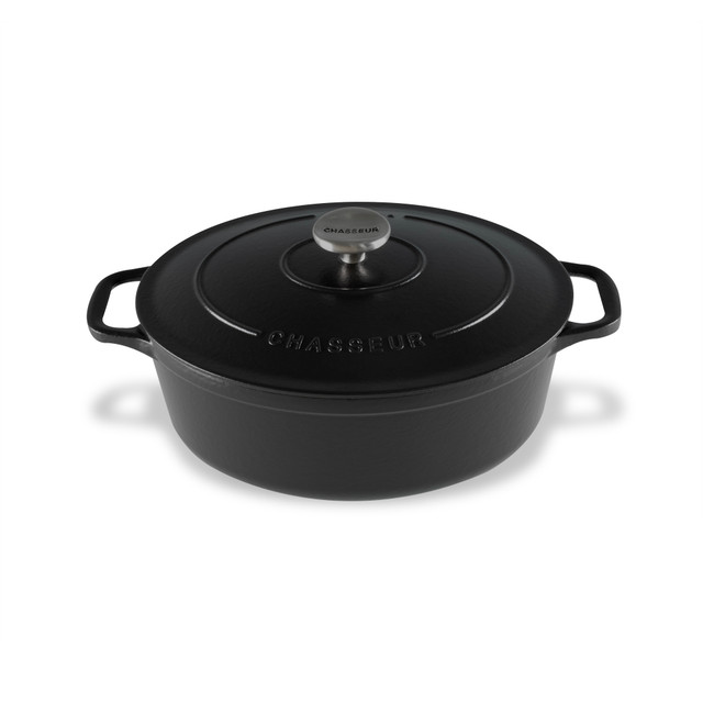 chasseur Oval French Oven 27cm/4L Matte Black