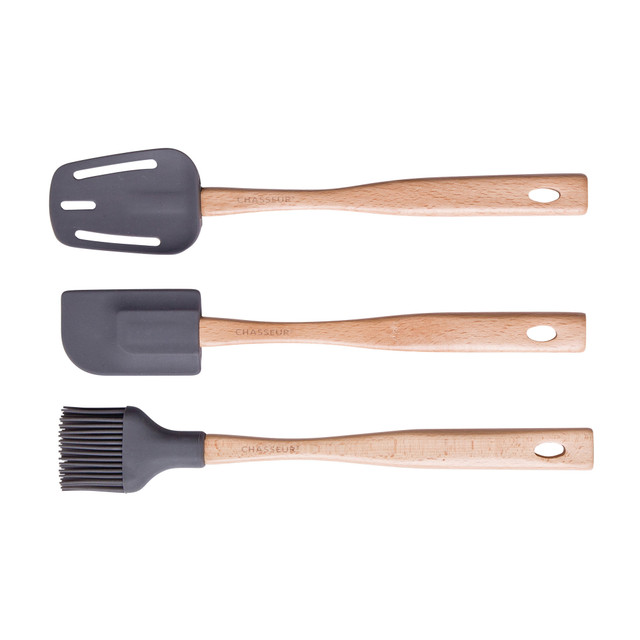 chasseur Spatula Brush & Spoon Set Caviar Caviar