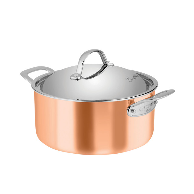 chasseur Escoffier Induction Casserole 24 x 11/5cm/4 Litre Copper