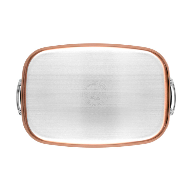 Chasseur Escoffier Induction Roasting Pan With Rack 35 X 26cm Copper
