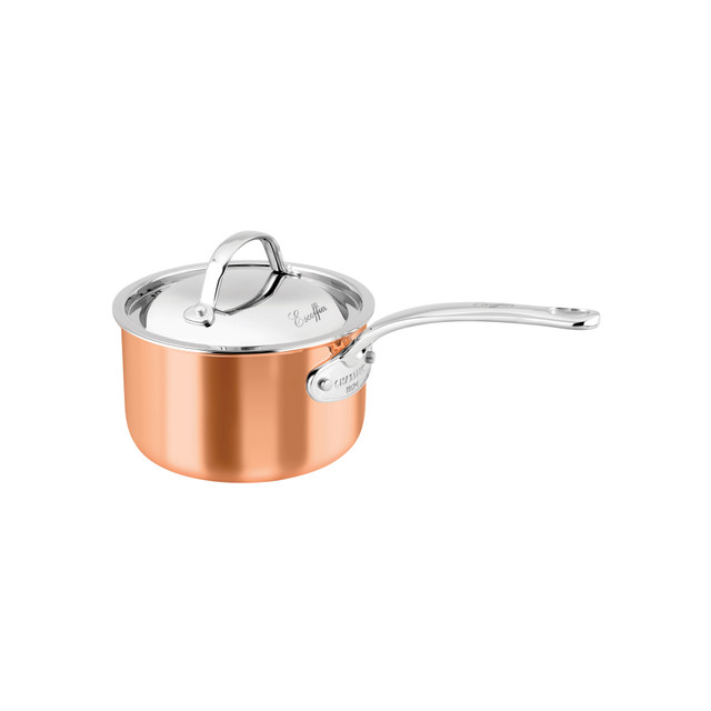 chasseur Escoffier Induction Saucepan 14 x 9cm/1 Litre Copper