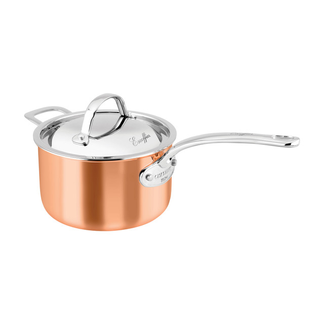 chasseur Escoffier Induction Saucepan w/helper handle 20 x 12cm/3 Litre Copper