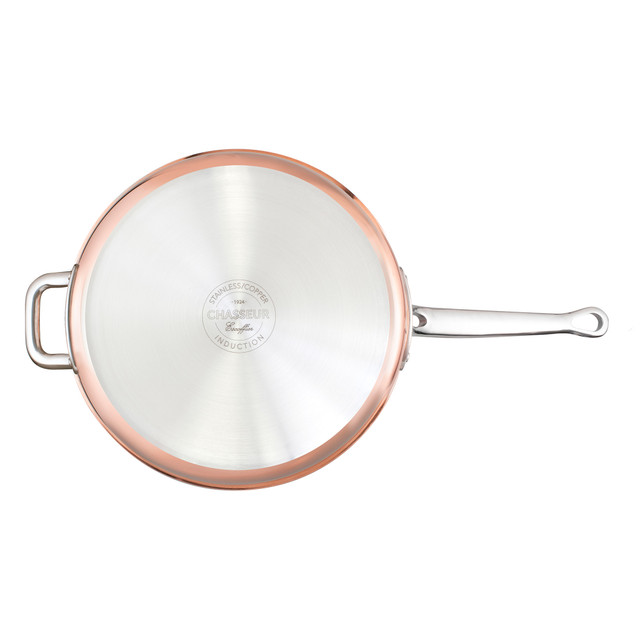 Chasseur Escoffier Induction Saute Pan With Helper Handle 28 X 6cm Copper