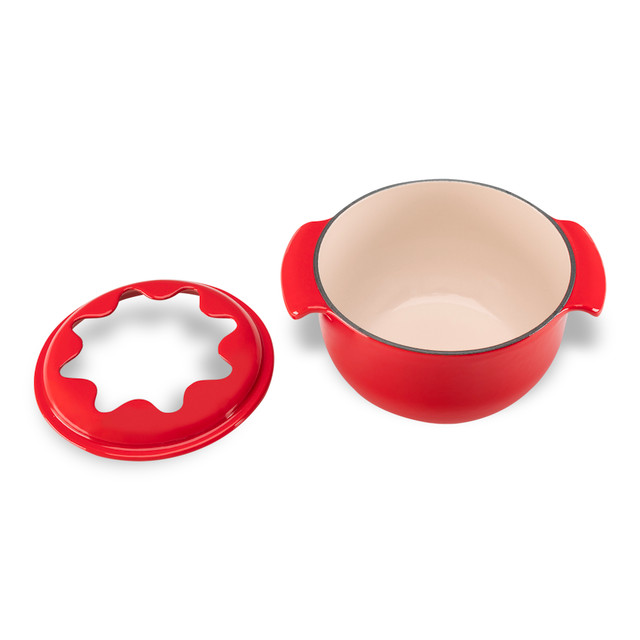 Chasseur Fondue Set 21cm/1.4L Cast Iron Federation Red