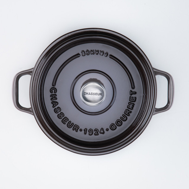 chasseur Gourmet Round French Oven 24cm/4 Litre Cast Iron Storm Grey