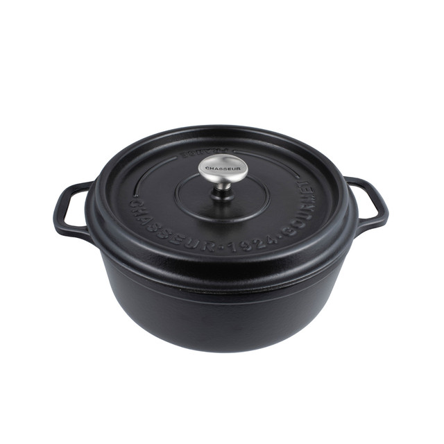 chasseur Gourmet Round French Oven 24cm/4 Litre Satin Black
