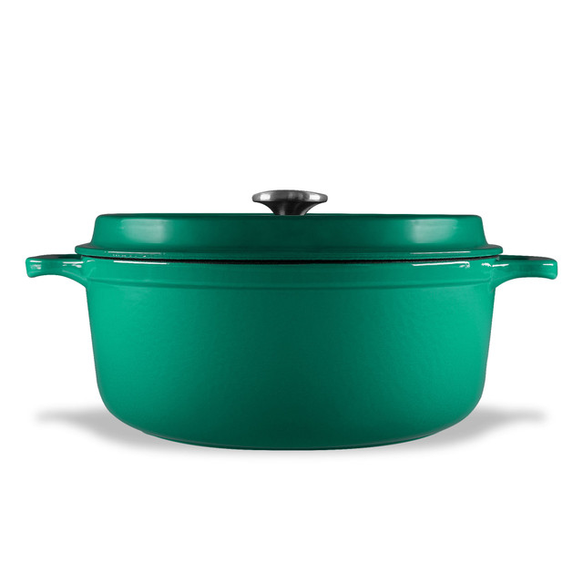 Chasseur Gourmet Round French Oven 26cm/5 Litre Cast Iron Jade