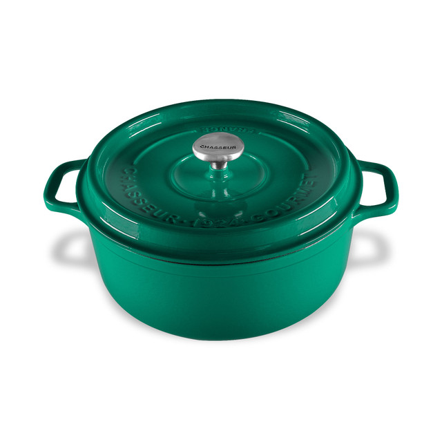 Chasseur Gourmet Round French Oven 26cm/5 Litre Cast Iron Jade