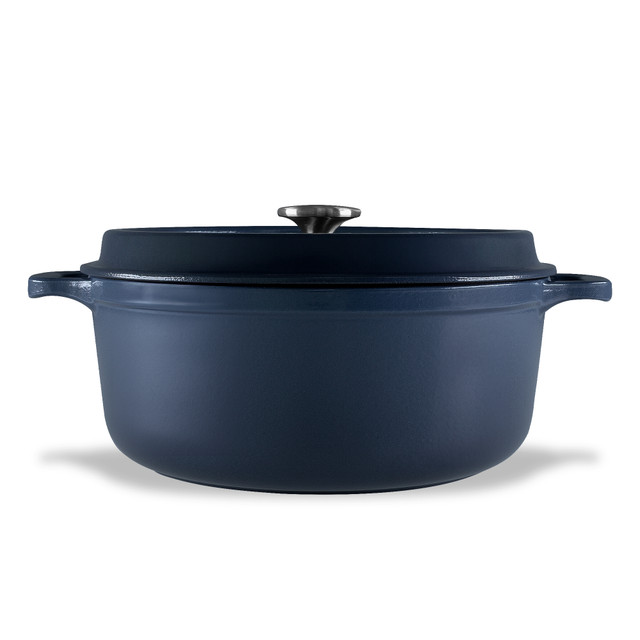 Chasseur Gourmet Round French Oven 26cm/5 Litre Cast Iron Midnight Blue