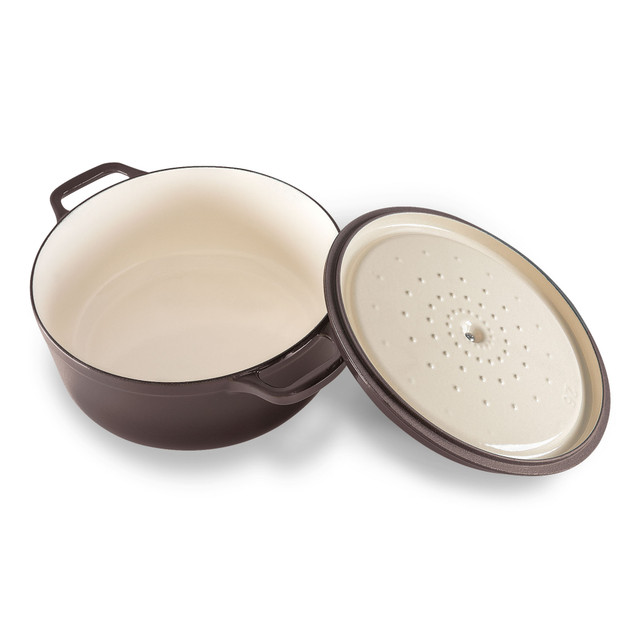 Chasseur Gourmet Round French Oven 26cm/5 Litre Cast Iron Storm Grey