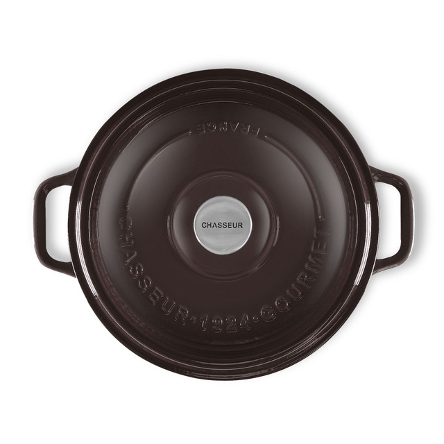 chasseur Gourmet Round French Oven 26cm/5 Litre Cast Iron Storm Grey