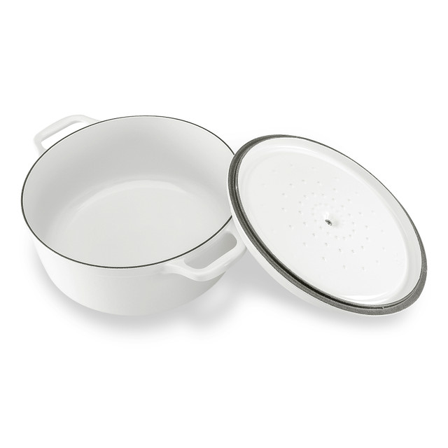 Chasseur Gourmet Round French Oven 26cm/5 Litre Crisp White