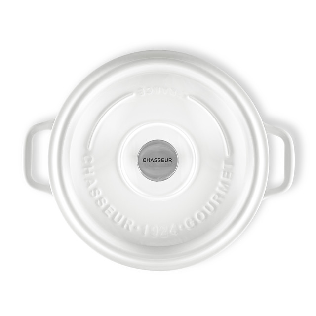 chasseur Gourmet Round French Oven 26cm/5 Litre Crisp White