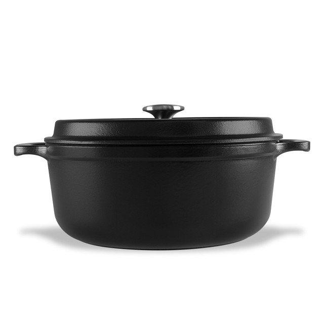 Chasseur Gourmet Round French Oven 26cm/5 Litre Satin Black