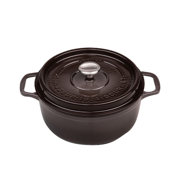 Chasseur Gourmet Round French Oven 28cm/6.1 Litre Cast Iron Storm Grey