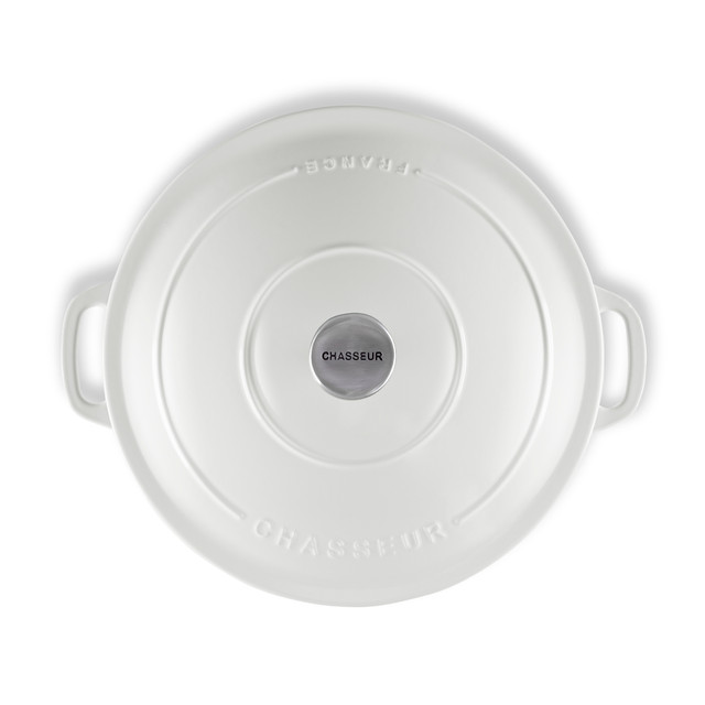 Chasseur Low Round Casserole 30cm/2.5L Brilliant White