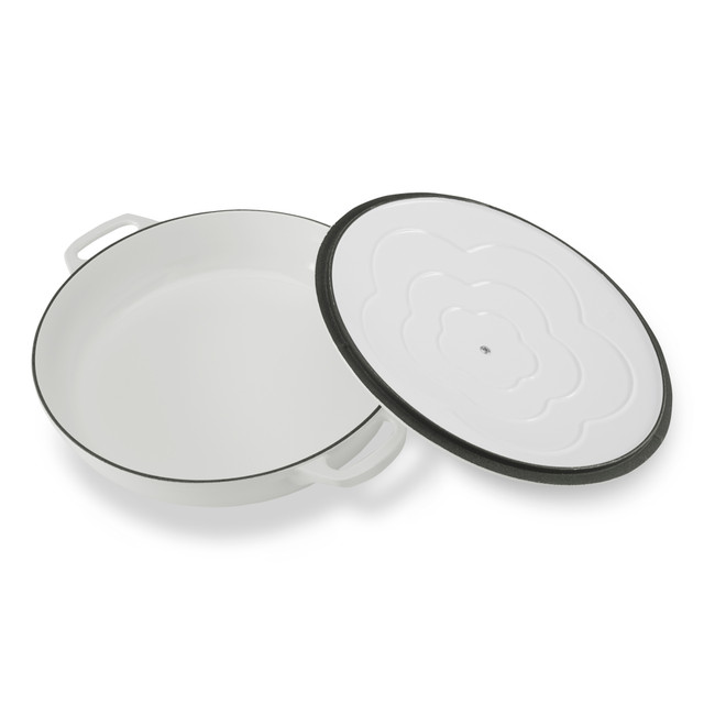 Chasseur Low Round Casserole 30cm/2.5L Brilliant White